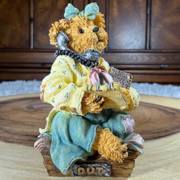 Vintage Boyds Bears Ineeda Break Overworked Bearstone Collection Figurine - Picture 3 of 11